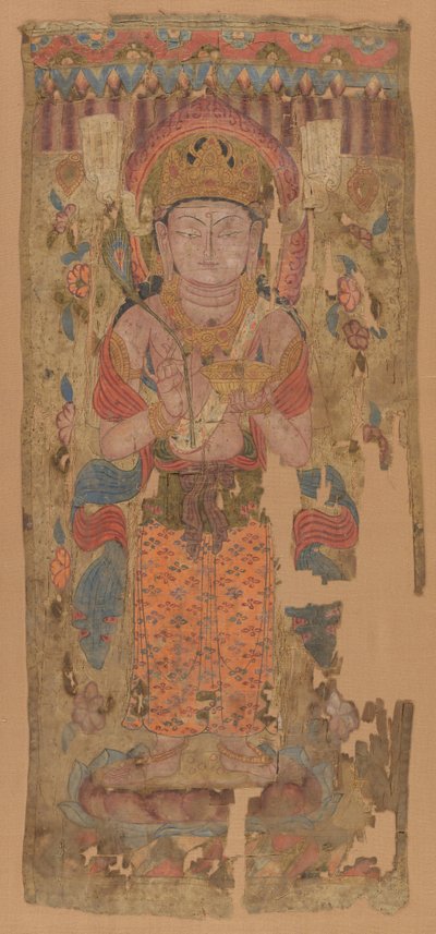 Banner med Bodhisattva, muligens Mahamayuri, 9.-10. århundre. av Unbekannt