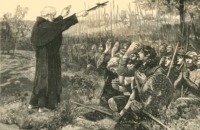 Bannockburn: The Abbed of Inchaffray Blessing The Scots Before The Battle, 1314, 1890. av Unbekannt
