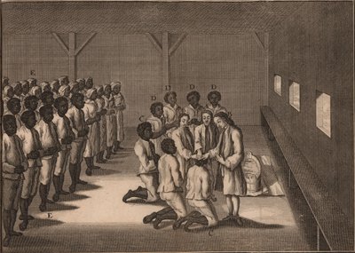 Dåp av svarte slaver, 1757. av Unbekannt