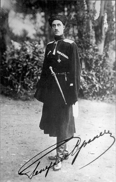 Baron Pyotr Nikolayevich Wrangel, hvit general fra den russiske borgerkrigen, 1919. av Unbekannt