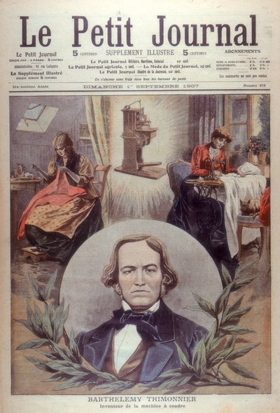 Barthelemy Thimonnier , fransk oppfinner fra 1800-tallet, [1907] av Unbekannt