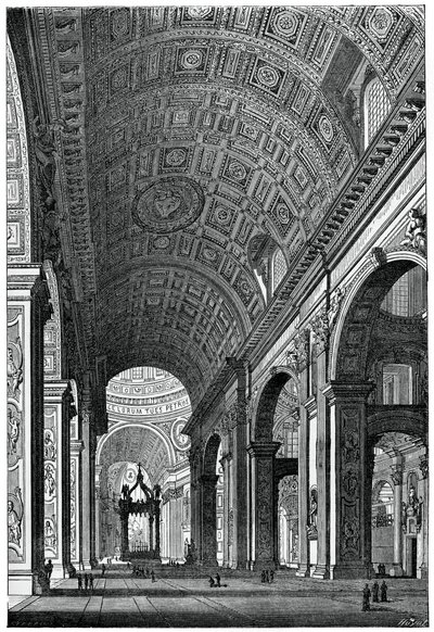 Basilica of St Peters, Roma, 1870 av Unbekannt