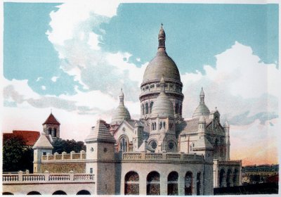 Sacre Coeur-basilikaen, Paris, ca 1900 av Unbekannt