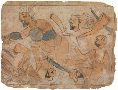 Slagscene, 1200-tallet. av Unbekannt