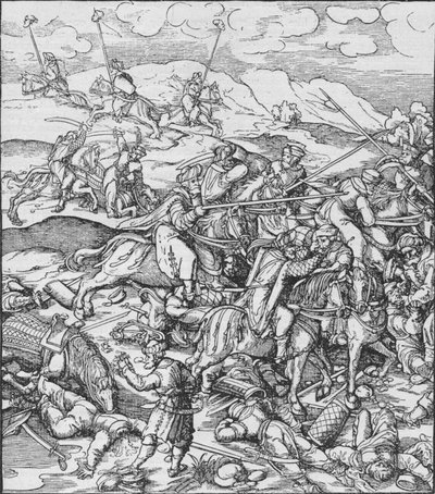 Kamp mellom mongolene under Timur og tyrkerne, c1400 1908 av Unbekannt