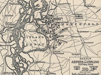 Slaget ved Aspern eller Essling, 22. mai 1809, 1896 av Unbekannt