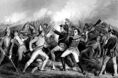 Slaget ved Bennington, Vermont, amerikansk uavhengighetskrig, 16. august 1777 av Unbekannt