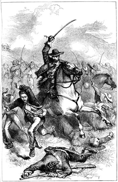 Slaget ved Buena Vista, Mexico, 1847 c1880 av Unbekannt