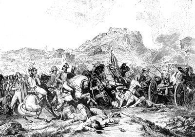 Slaget ved Castalla, Spania, 21. juli 1812 1882-1884 av Unbekannt