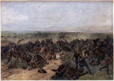 Slaget ved Crécy, 26. august 1346 av Unbekannt