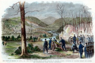 Slaget ved Philippi, West Virginia, amerikansk borgerkrig, 3. juni, 1861 av Unbekannt