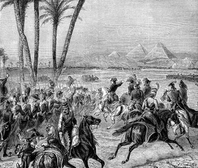 Slaget ved pyramidene, 21. juli 1798 1882-1884 av Unbekannt