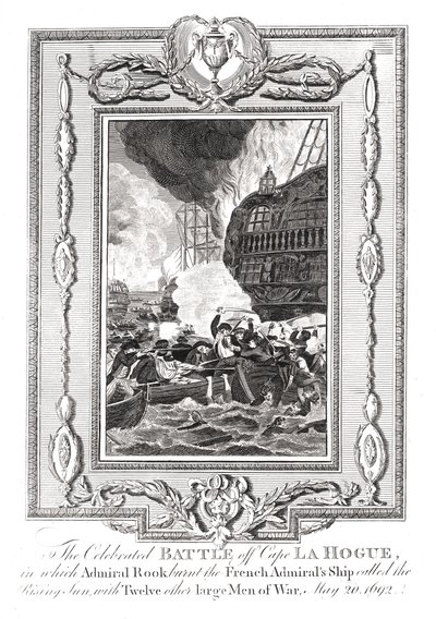 Slaget ved Cape LaHogue, 1692 av Unbekannt