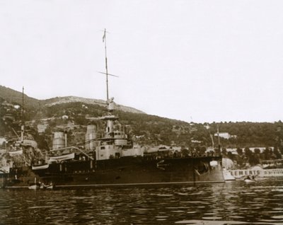 Slagskip ved Villefranche, Frankrike, c1914-c1918 av Unbekannt