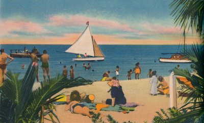 Stranden ved Pradomar. 20 minutter fra Barranquilla, c1940-tallet av Unbekannt