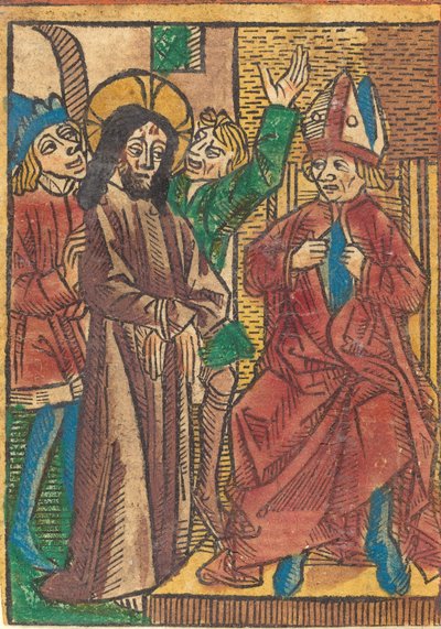 Før Kaifas, ca. 1490. av Unbekannt