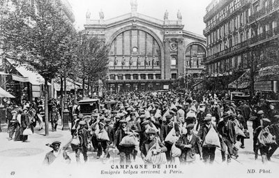 Belgiere ankom Paris, 1914 av Unbekannt