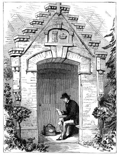 Benjamin Disraeli 1804-1881 leste brev på verandaen til Hughenden Lodge, 1800-tallet av Unbekannt