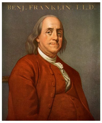 Benjamin Franklin , amerikansk vitenskapsmann og politiker, 1782 1956 av Unbekannt