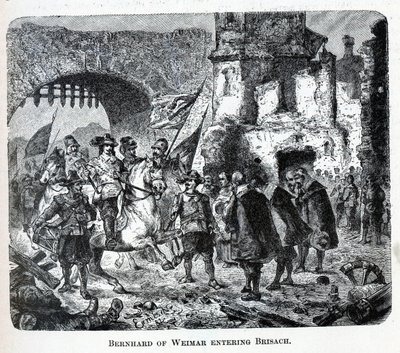 Bernhard av Weimar på vei inn i Breisach, 1882 av Unbekannt