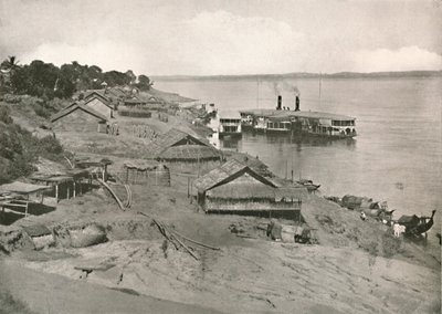 Bhamo - Irrawaddy Flotilla Mail Steamer ved Ghat, 1900. av Unbekannt