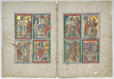 Bifolio med scener fra Kristi liv, 1230-1240. av Unbekannt