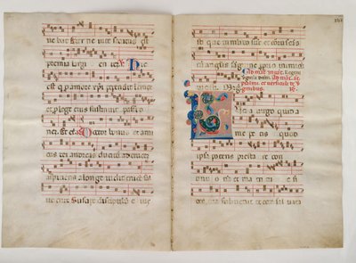 Bifolium with Initial L, from an Antiphonary, Italian, 14th century .    1204917   no       norwegian Successfully Translated  Original: Hizen Province: Mount Inasa in Nagasaki (Hizen, Nagasaki Inasayama), from the series "Famous Places in the Sixty-odd Pr av Unbekannt