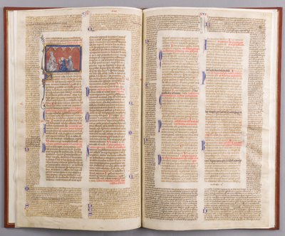 Bifolium med Decretals of Gratian, French, ca. 1290. av Unbekannt