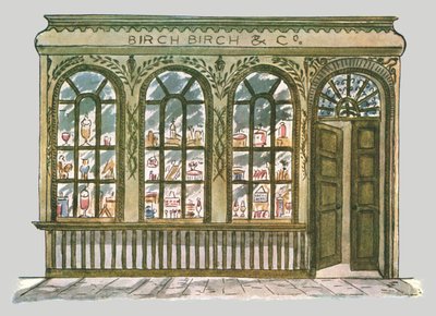 Birchs butikkfront, City of London, 1928. av Unbekannt