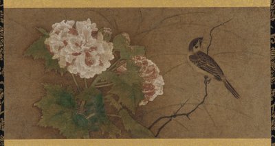 Fugl og blomster, Muromachi-perioden, 1400-1500-tallet. av Unbekannt
