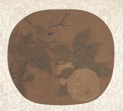 Fugl på en Camellia-gren, ca. 1000. av Unbekannt