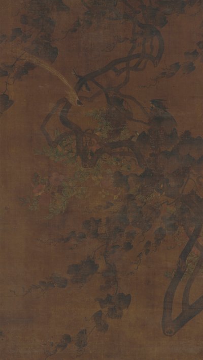 Fugler, vinranker og blomster, Ming-dynastiet, 1368-1644. av Unbekannt