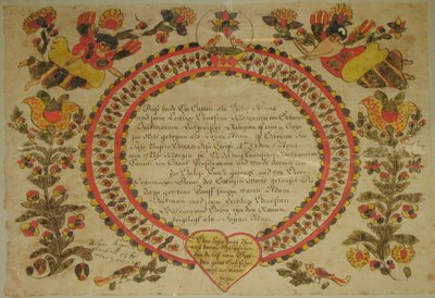 Fødsels- og dåpsattest, 1784. av Unbekannt