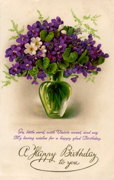 Bursdagskort, c1900-1929 av Unbekannt