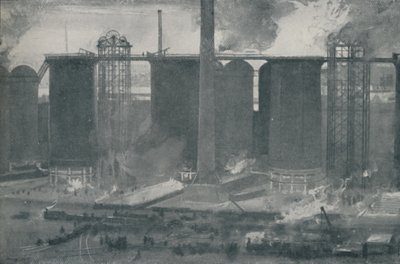 Blast-furnaces ved Bell Bros. Iron Works, Middlesborough, 1910 av Unbekannt