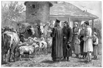 Velsignelse av husdyr, Bulgaria, 1887 av Unbekannt