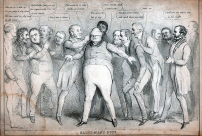 Blind Mans Buff, tidlig på 1800-tallet av Unbekannt