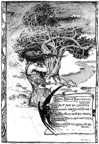 Blås, blås, du vintervind, 1895 av Unbekannt