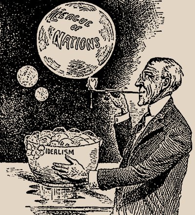Blåse bobler. Woodrow Wilson og Folkeforbundet, 1919. av Unbekannt