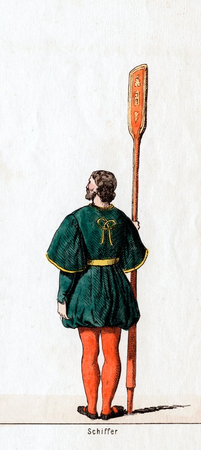 Båtmann, kostymedesign for Shakespeares skuespill, Henry VIII, 1800-tallet av Unbekannt
