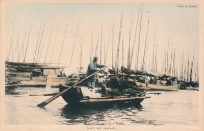 Båter og Sampans, c1910. av Unbekannt