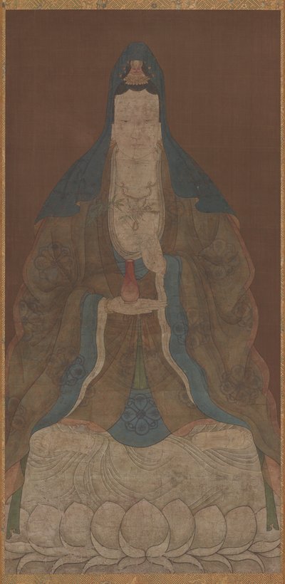 Bodhisattva Avalokiteshvara Guanyin med vase og pilekvist, Ming-dynastiet, 1368-1644. av Unbekannt