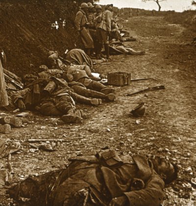 Lik etter inntak av Courcelles, Nord-Frankrike, 1918 av Unbekannt