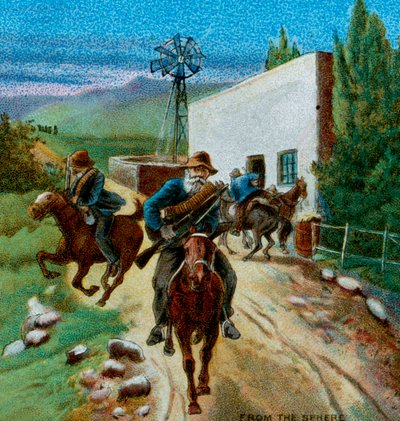 Boers Retreating from a Farmhouse, 1900 av Unbekannt