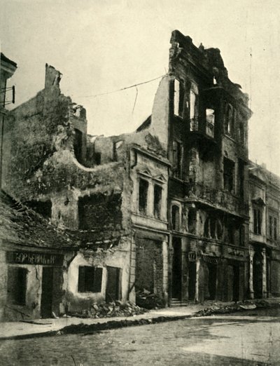 Bombede bygninger i Beograd, Serbia, første verdenskrig, oktober 1915, c1920. av Unbekannt