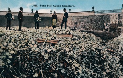Bone Pile, cubansk kirkegård, c1910 av Unbekannt