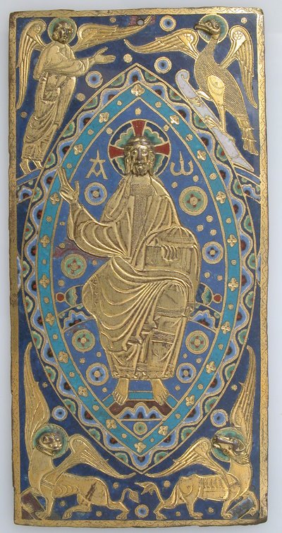 Bokomslagplakett med Kristus i Majestet, fransk, ca. 1200. av Unbekannt