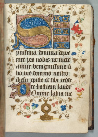 Timebok Bruk av Metz: Fol. 27r, dekorerte initialer, ca. 1440. av Unbekannt