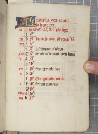 Timebok, ca. 1450 (blekk på vellum) av Unbekannt