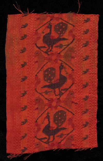 Border with Peacock Design, 1600-tallet. av Unbekannt